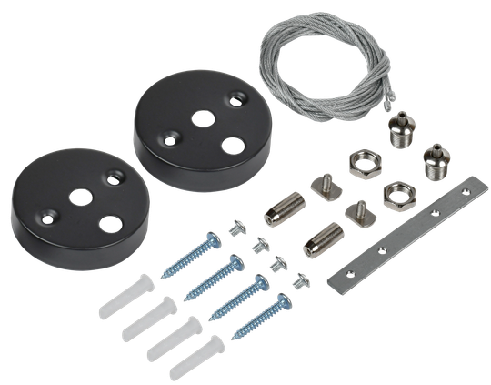 Комплект для подвесного монтажа для светильника светодиодного линейного черный LIGHTING PRO IEK
