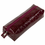Пенал-косметичка BRAUBERG крокодиловая кожа 20х6х4 см "Ultra maroon" (3 штуки в упаковке)