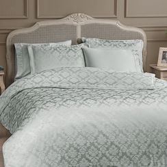 Постельное белье HAMPTON бирюзовый жаккард deluxe TIVOLYO HOME Турция