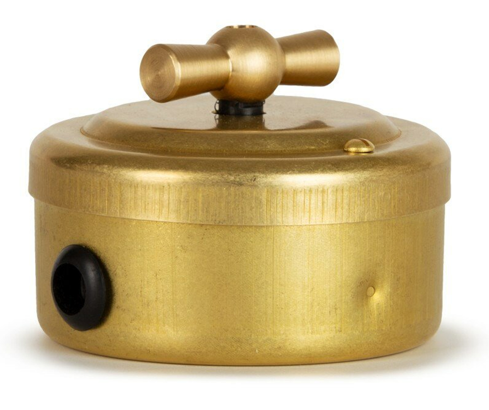 Выключатель ретро поворотный 2 кл. "Gold" VINTAGE-BRASS 30201-6 / 2 группы света