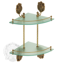 Полка с галереей угловая двойная  Migliore Cleopatra ML.CLE-60.762