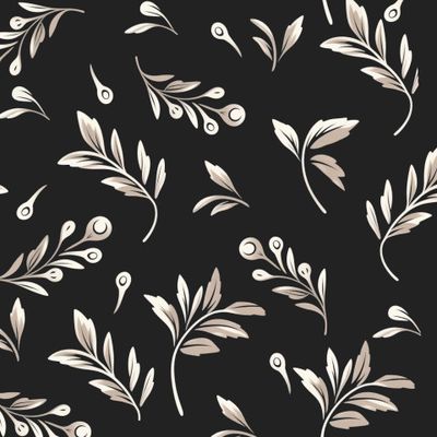 Листья на черном фоне