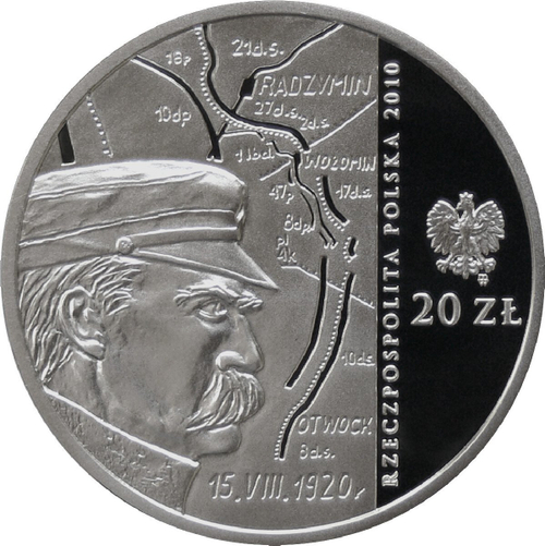 20 злотых. 90 лет Битве за Варшаву 1920. 2010 год. Польша.