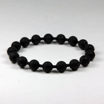 Браслет силикон с шарами (черный)