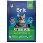 Сухой корм Brit Premium Cat Sterilized Chicken с курицей 400г, для кастр.кошек 06.2025