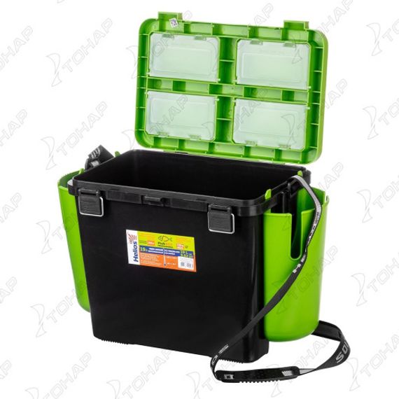 Ящик зимний Helios "FishBox" односекционный (19л) зеленый