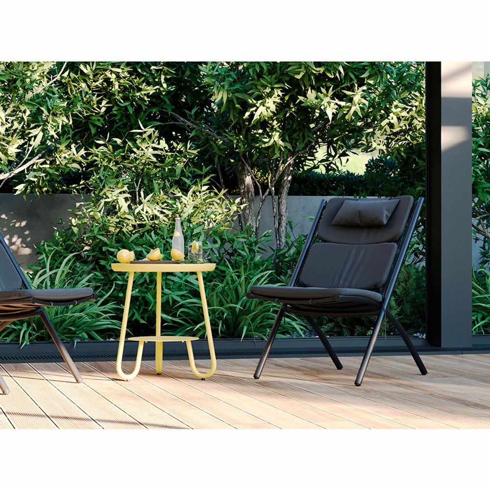 Столик Stian, Ø50 см, желтый