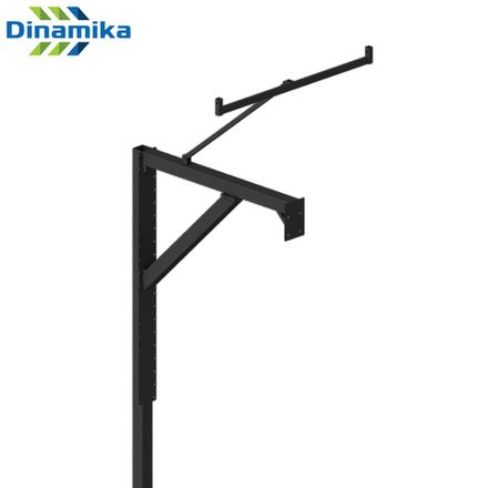 Стойка баскетбольная под бетонирование вынос 1,2 м (разборная/регулируемая) профиль 80 (цвет черный)