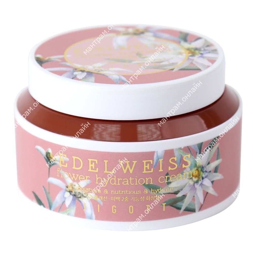 Крем для лица Jigott Edelweiss Flower Hydration с экстрактом эдельвейса Cream 100 мл