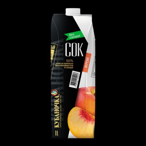 Сок Персиковый "Кубаночка" 1л Тетра Пак