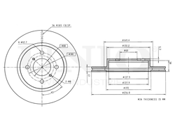 Диск тормозной передний UNIO BRD-20234