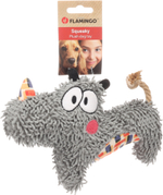 Игрушка для собак Носорог, 22 x 5,5 x 16,5 см, плюш, серый, Flamingo