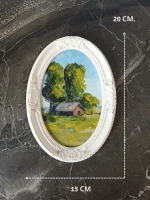 Картина в овальной рамке