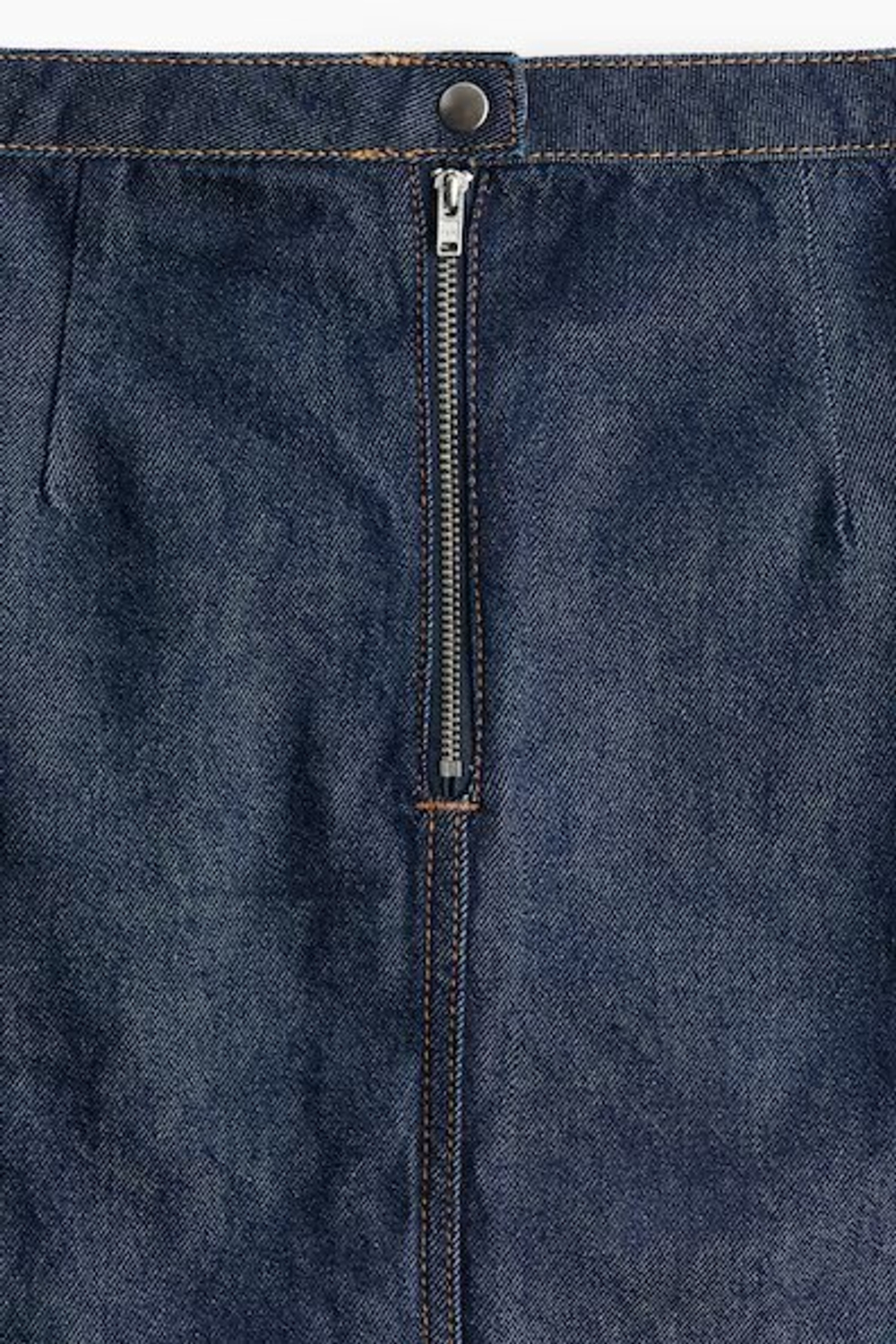 H&M МИНИ-ЮБКА С ВЫРЕЗОМ, ТЕМНО-СИНИЙ