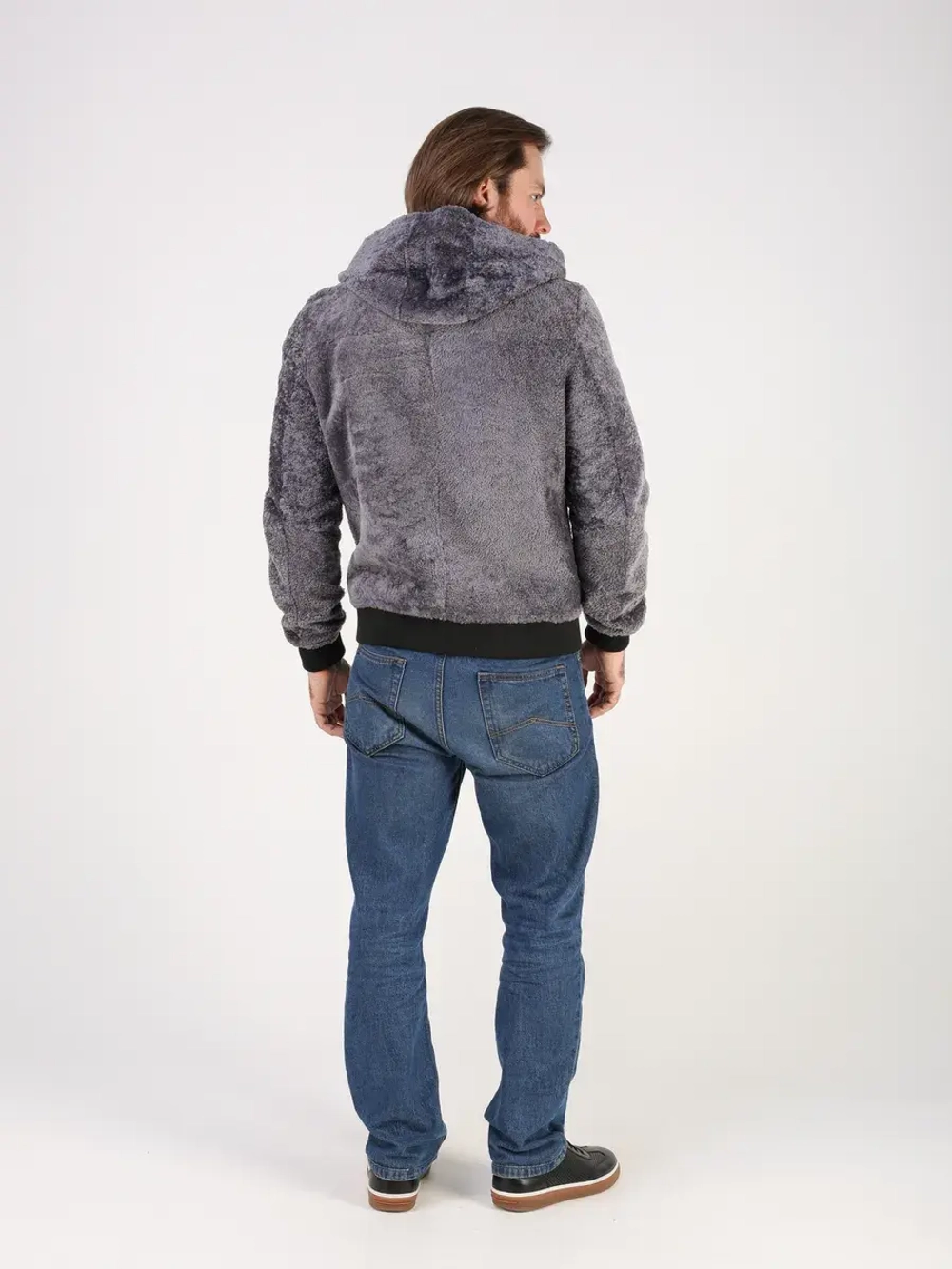 Дубленка натуральная куртка зимняя с капюшоном шуба