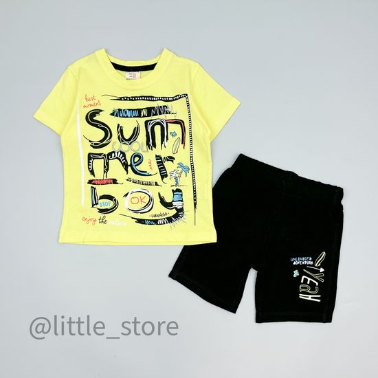 Комплект хлопковый "Summer boy" желтый/черный