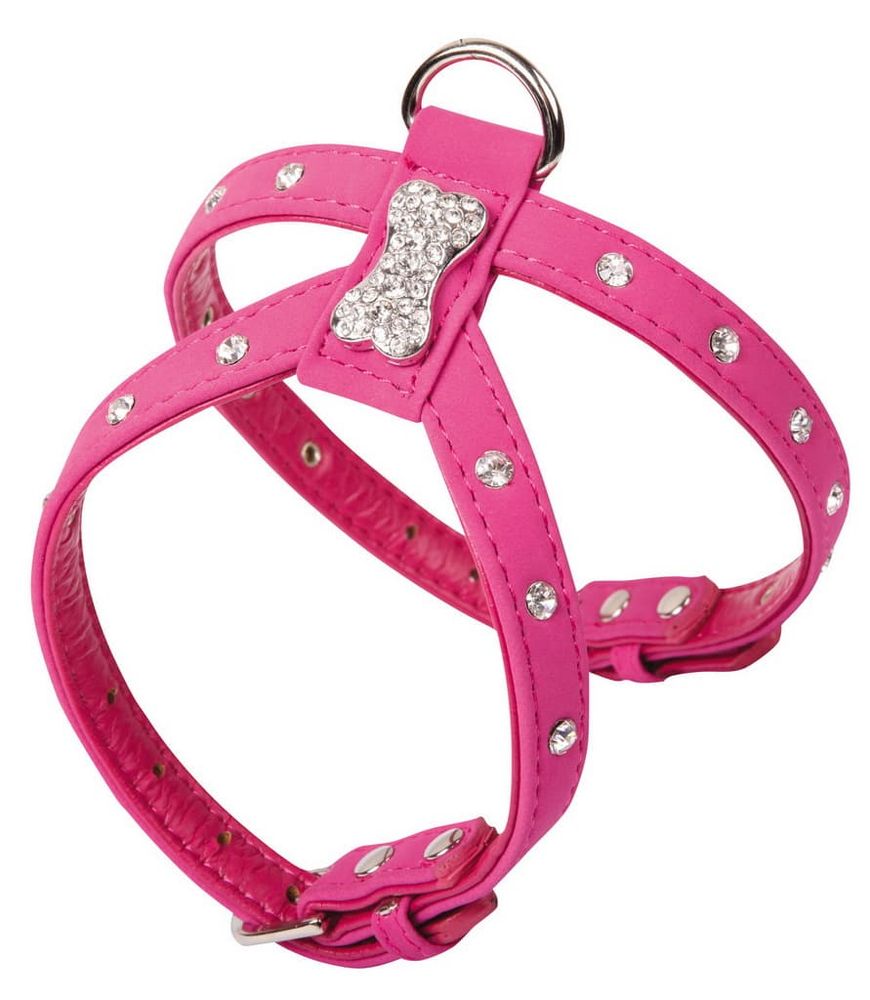 Шлейка DEZZIE для собак S (шея 15-20, грудь 22-27см), бархат, розовая Шлейка DEZZIE для собак S (шея 15-20, грудь 22-27см), бархат, розовая