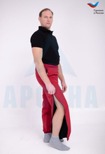 Брюки ортопедические межсезонные (до 0) с молниями по бокам. Размер S (44-46). Цвет БОРДОВЫЙ. Ткань ПЛАЩЕВКА + ФЛИС