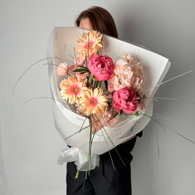 Букет авторский Розовое золото