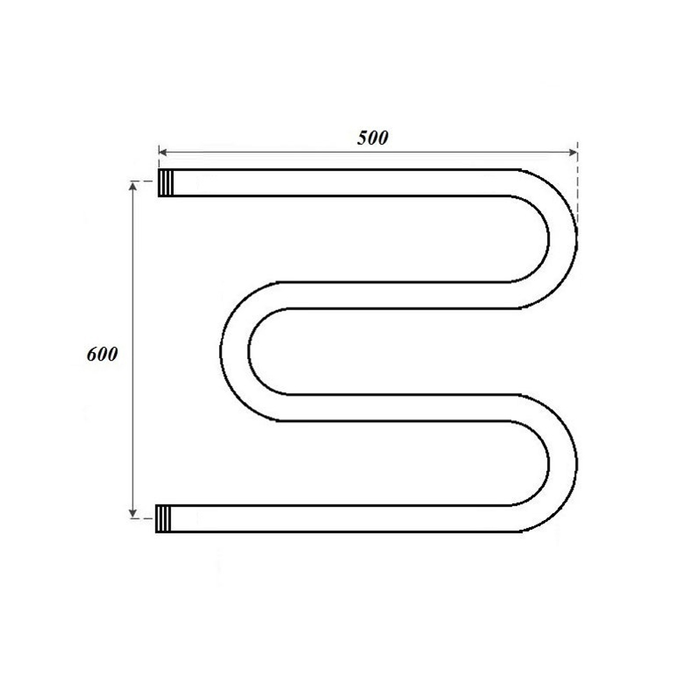 Полотенцесушитель водяной Point PN37665 600x500 М-образный (1"), хром