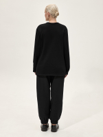 Лонгслив "Фуфайка". Черный