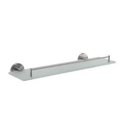 Полка для ванной стекло, прямая, 50х6.7 см, хром, Frap, F30107