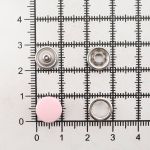 Кнопка рубашечная (джерси) закрытая ⌀9.5 мм, ≈144 шт, МЕТАЛЛ, эмаль, 133 св.розовый матовый, NEW STAR