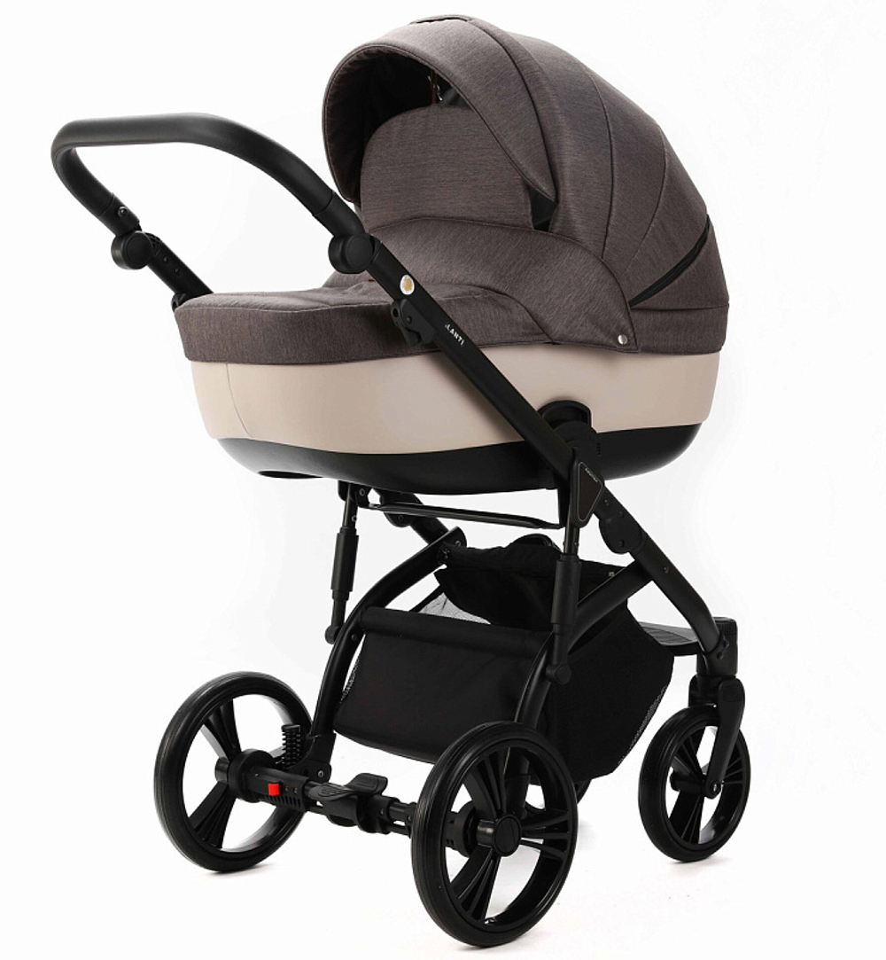 Детская коляска Adamex Lanti 3 в 1 LN-PS28 TIP (Т.БЕЖ + СВ.БЕЖ. КОЖА)