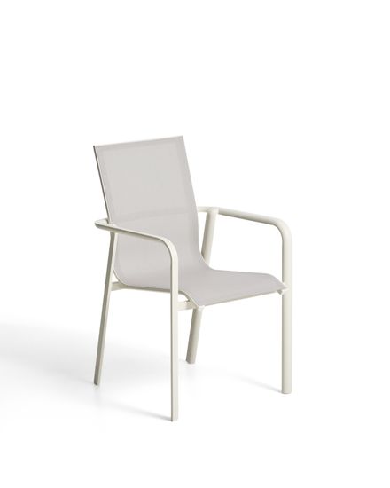 Уличный стул Canea из алюминия цвета экрю