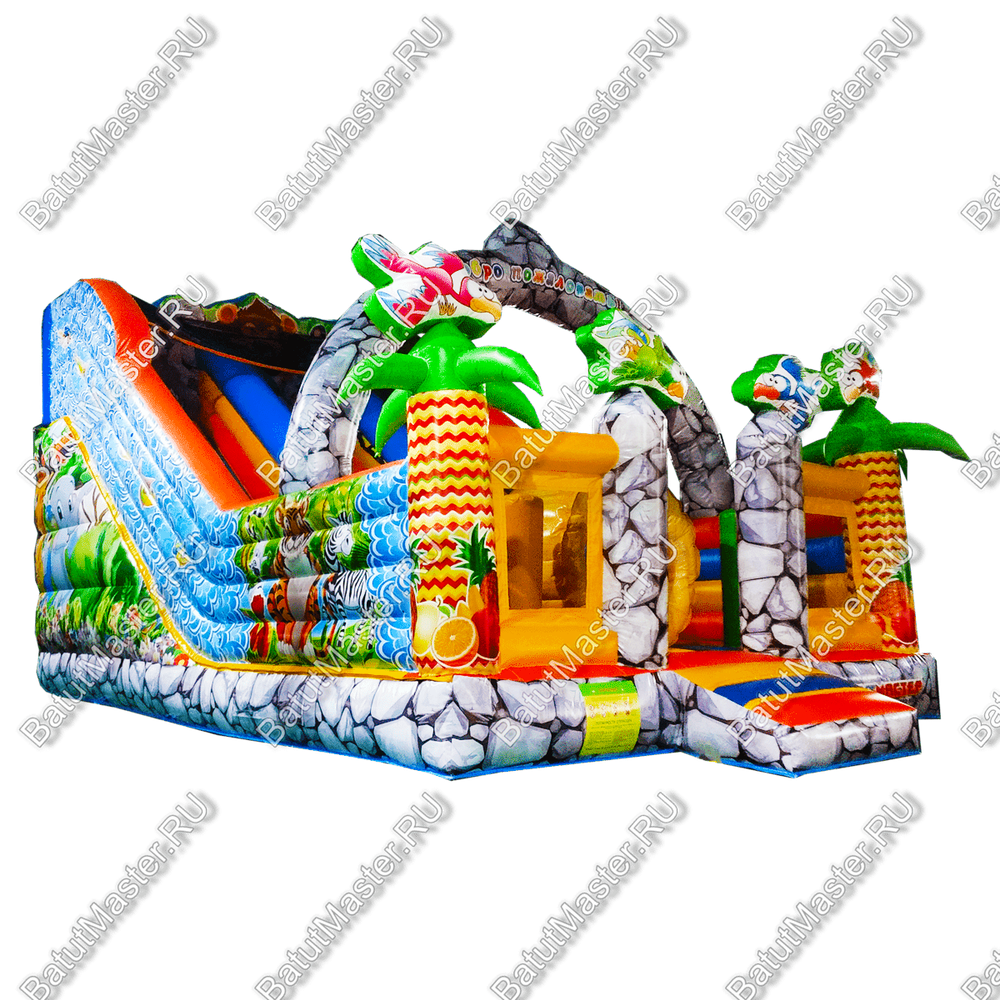 Коммерческий надувной батут "Солнечный остров" 7.5*5*5 м