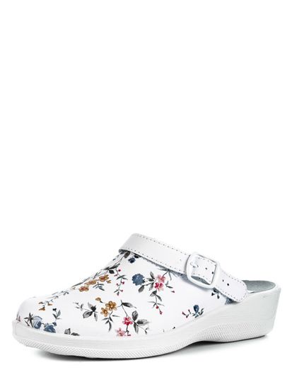 Сабо жен. 51-07/В (белый/цветоч. принт)