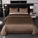 Велюровое покрывало Grande OVS012, размер 240*260, наволочки 50-70 2 шт