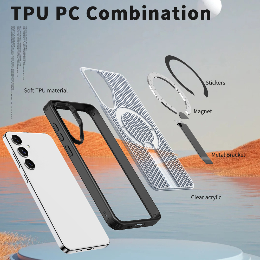 Прозрачный чехол Mesh Pro Magnetic Case для Samsung Galaxy S25