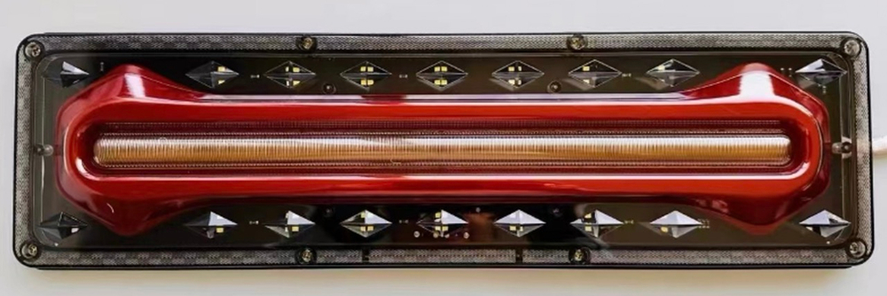 M3-24V / Задние фонари на грузовик, прицеп, ГАЗель, ГАЗ, МАЗ, автобус, 12-24В, длина 46 см, М3 - TG (2 шт. / комплект)