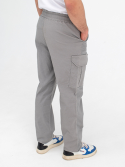 Карго джоггеры прямые. Серые