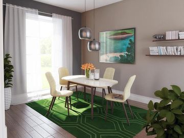 Обеденная группа Leset стол Акра 1Р и стулья Айсен Крем