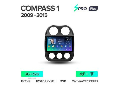 Магнитола Teyes SPRO Plus 3-32 Jeep Compass 1 MK 2009 — 2015 10.2"