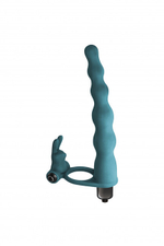 Вибронасадка для двойного проникновения Pure Passion Bunny Green (Цвет: зеленый)