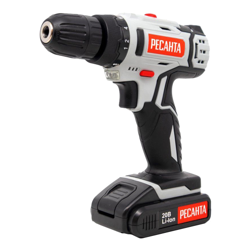 Дрель-шуруповерт аккумуляторная Ресанта ДА-20-2ЛК