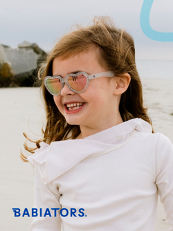 С/з очки Babiators Original Hearts Серебристые блёстки