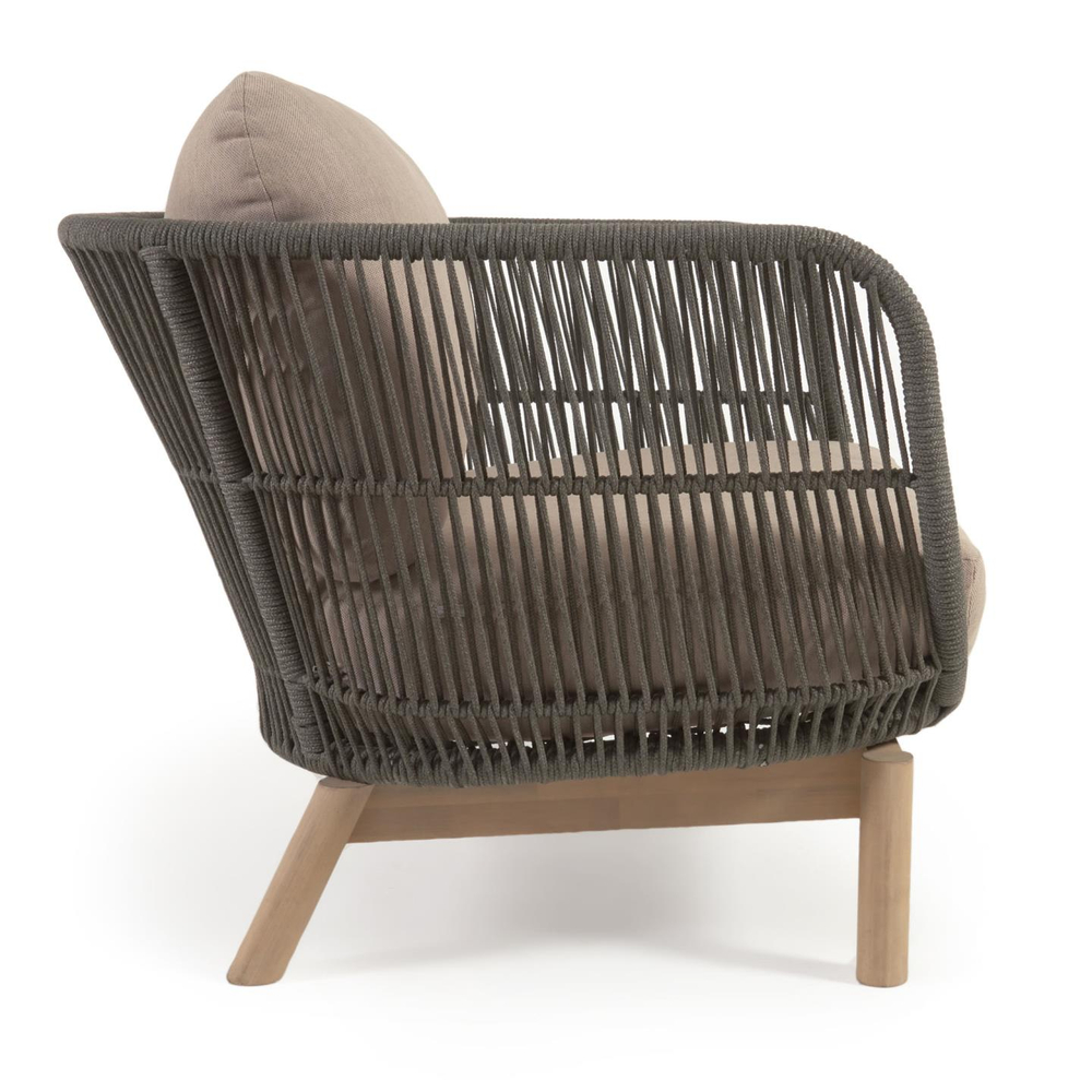 Кресло Catalina из зеленой веревки и массива акации