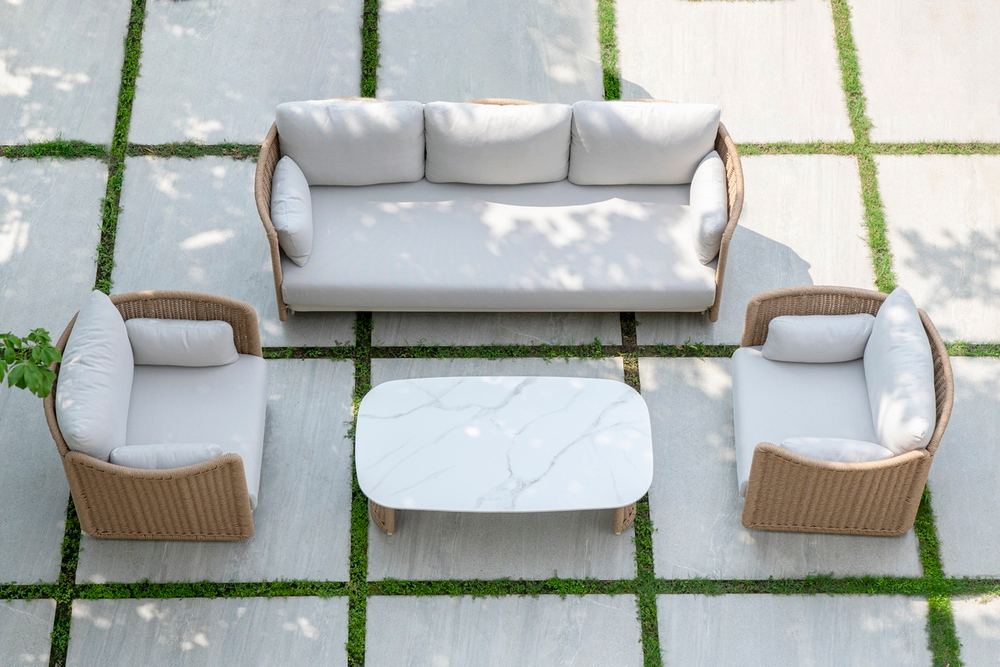 "Аликанте" лаунж-зона из искусственного ротанга, цвет соломенный