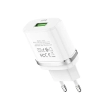 СЗУ USB Hoco C12Q (18W, QС3.0, кабель MicroUSB) Белый