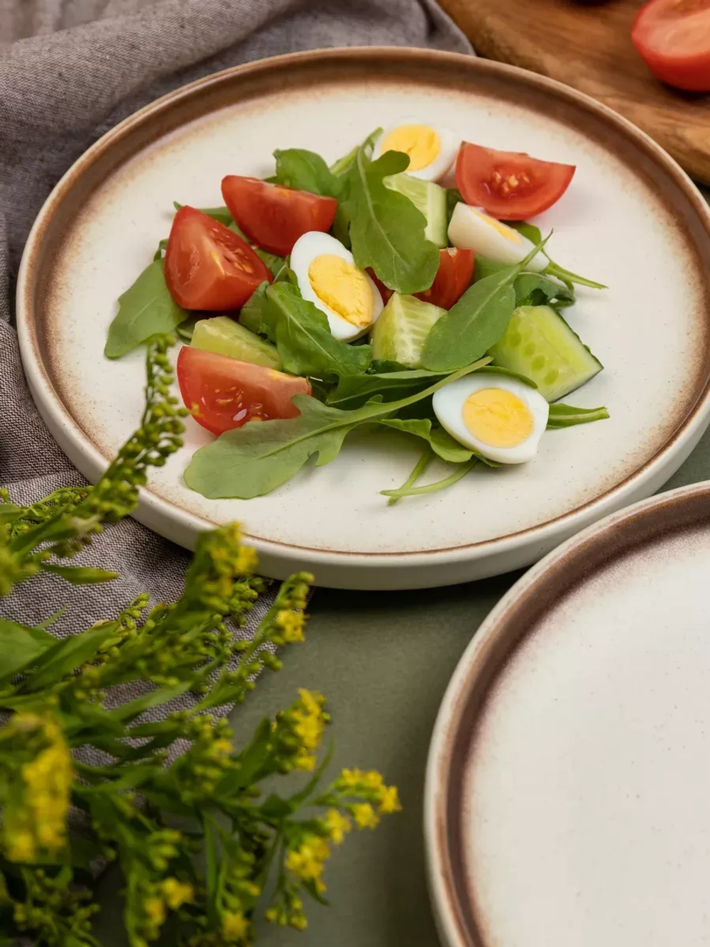 Тарелка с бортиком, Белый песок, диаметр 26,3 см - 6 шт.