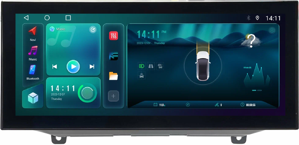 Магнитола для Hyundai Santa Fe 4 2018-2021 - Kuberg монитор 12.3" в стиле LEXUS на Android 12, TS10, CarPlay, 4G SIM-слот