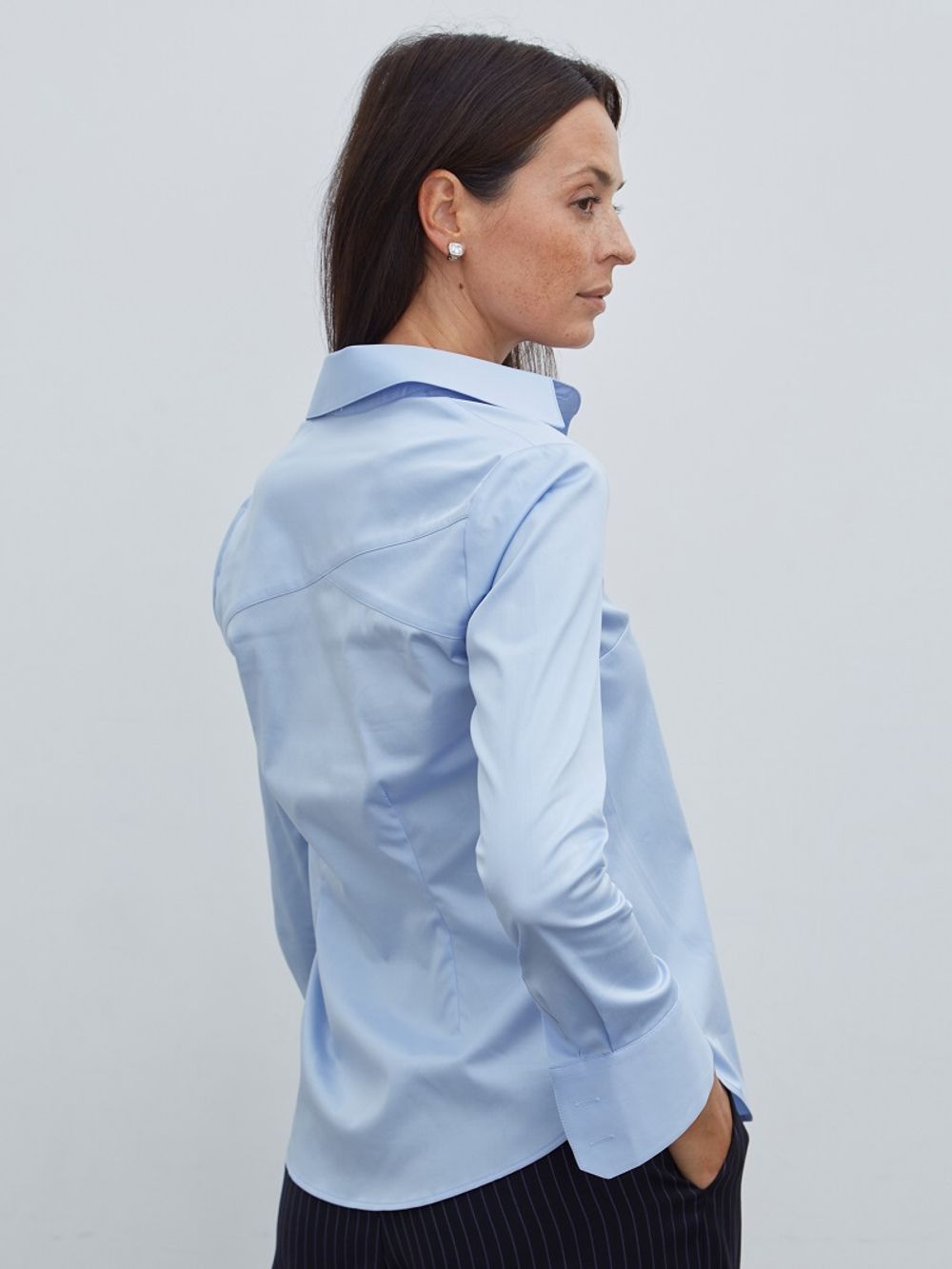 Рубашка Москва голубая