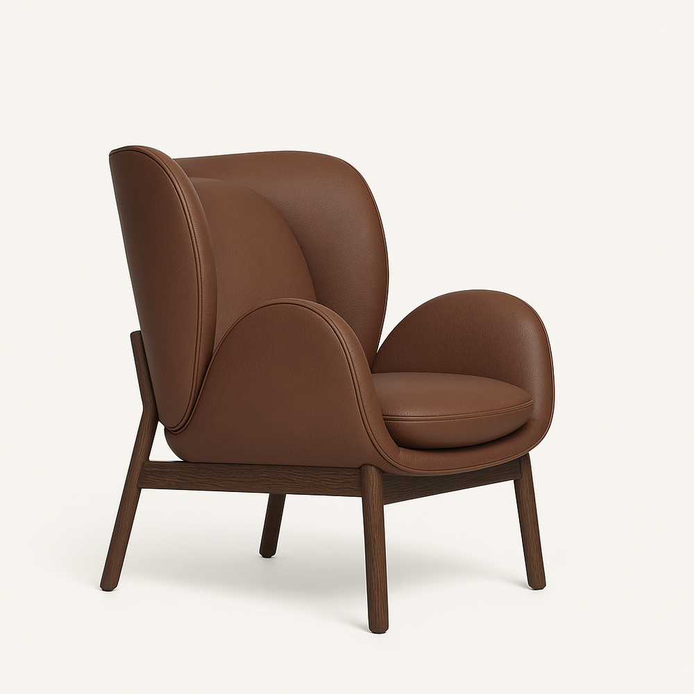 Дизайнерское кресло CUDDLE leather tan