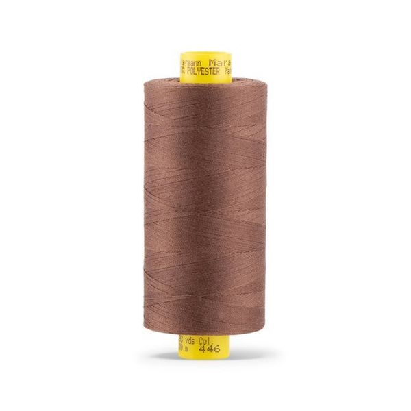 Нитка Gutermann Mara 120 (1000 метров), 1 кат., универсальная | 446 сигнальный коричневый