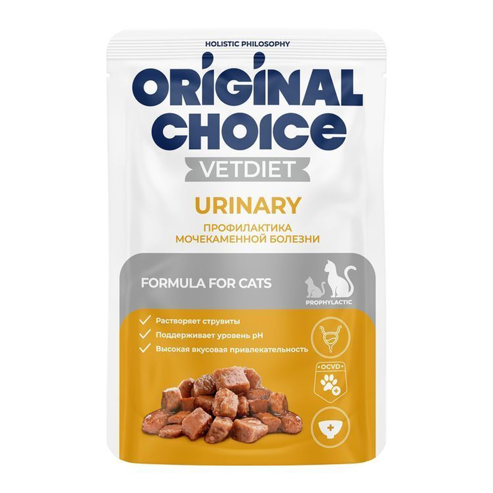 Влажный корм для кошек Original Choice Vetdiet Urinari профилактика МКБ, 85гр