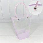 Пакет подарочный 24х26х11см Ваза для цветов (Сиреневый)